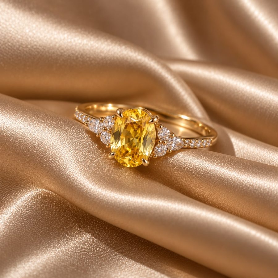 Yellow sapphire ring